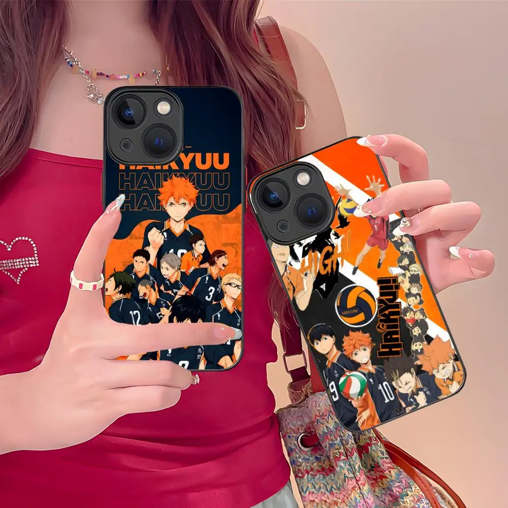

Чехол для мобильного телефона Haikyuu Karasuno для iPhone 16, 15, 14, 13, 12, 11 X XR XS 8 7 Pro Max Plus, силиконовый чехол с цветной печатью, красивый