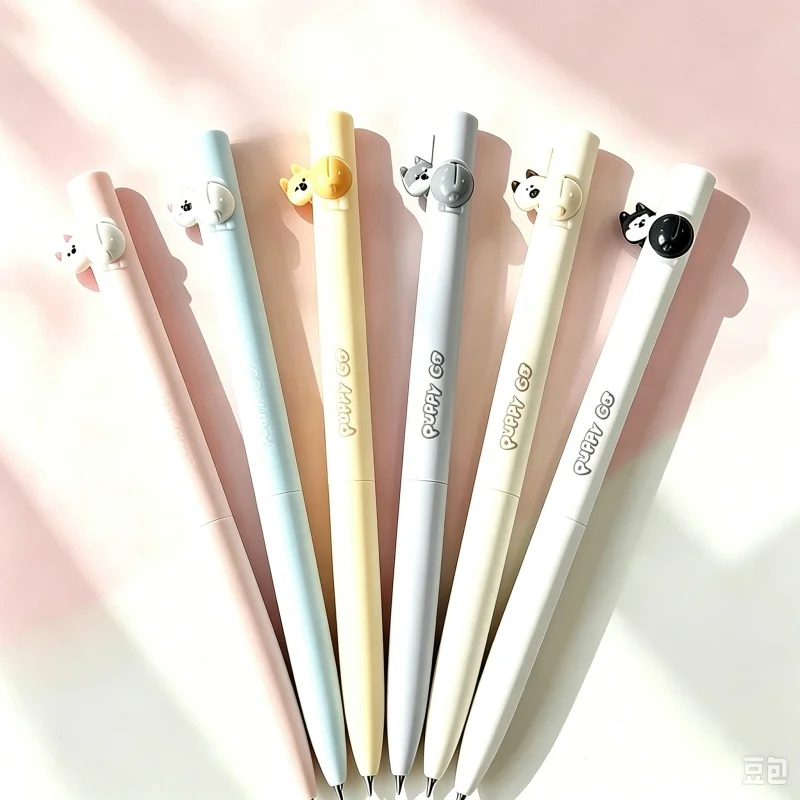 24pcs/lot Creative Cat Dog Mechanical Pencil Cute 0.5MM Drawing Writing Automatic Pen School Office Supplies