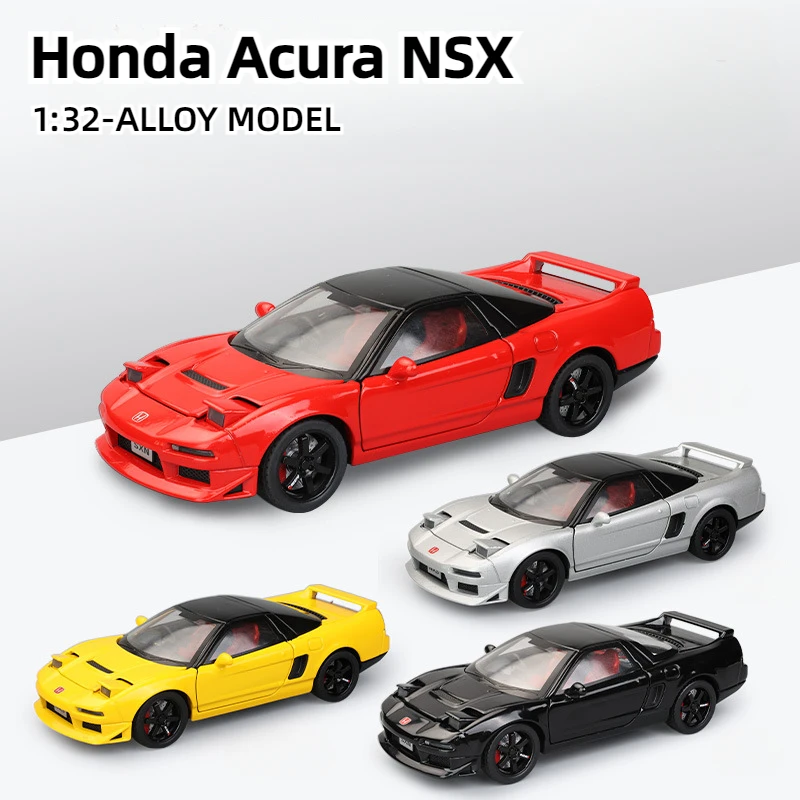 

JDM 1:32 Honda Acura NSX NA1 гоночные виды спорта пара металлическая литая модель автомобиля со звуком и фотографией подарок для детей на день рождения