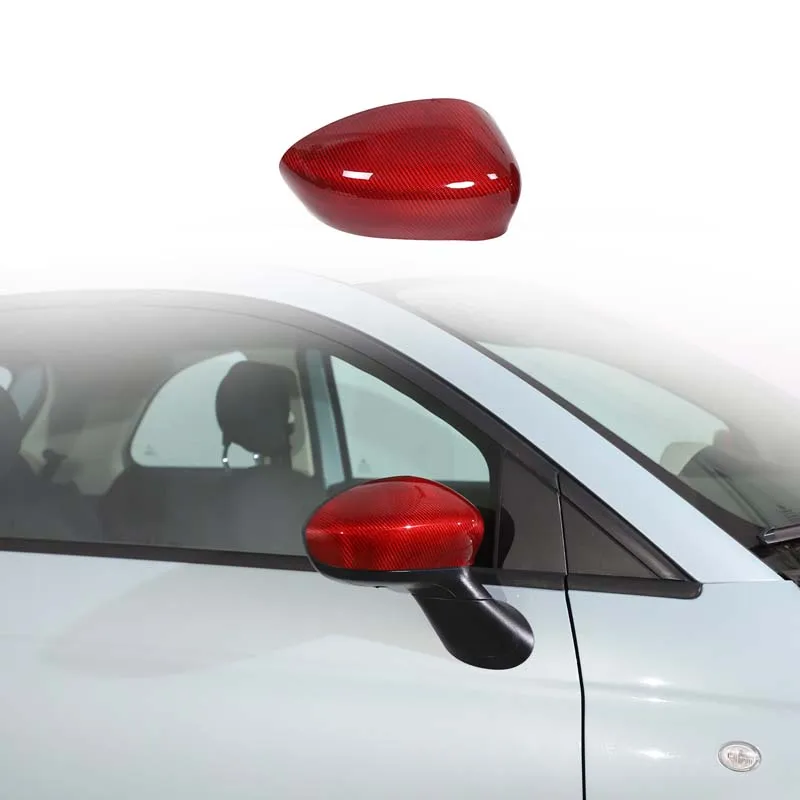 Untuk Fiat 500 2010-2025 Pintu Samping Mobil Rea Rview Penutup Kaca Spion Samping Aksesori Modifikasi Eksterior Mobil Serat Karbon