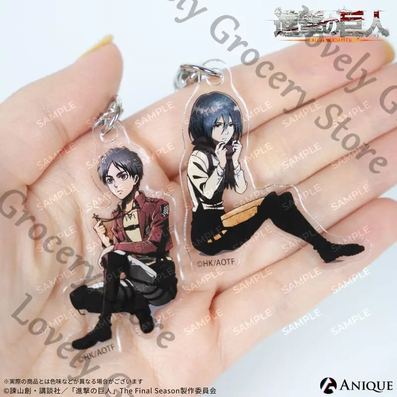 

Аниме Armin Arlert Mikasa·Ackerman Erwin Smith Attack on Titan Shingeki No Kyojin косплей акриловый брелок для ключей в подарок