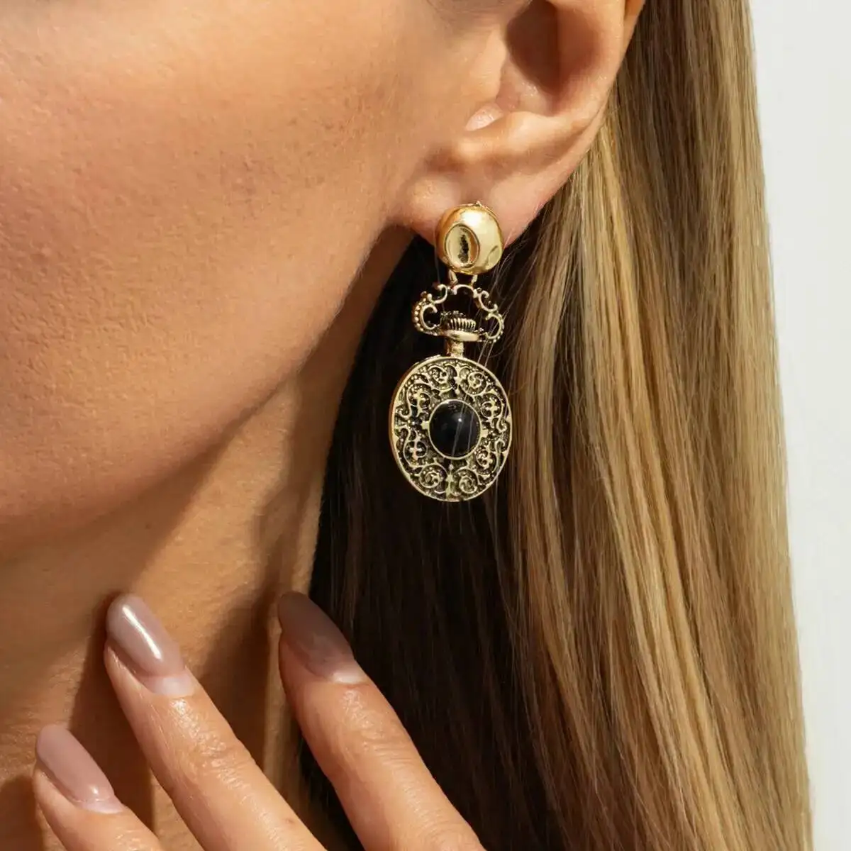 IngeSight.Z Vintage Charms Acrylic Dangle Earrings Women 2026 Trendy Geometric Texture Pierced Earring Party Accessories Gift