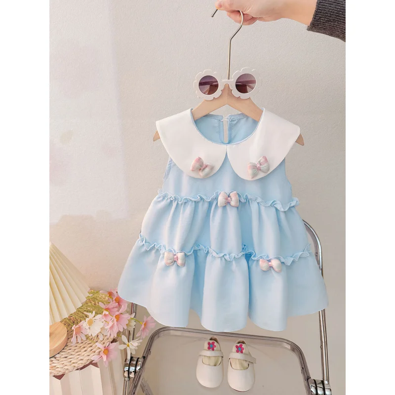 Girls' summer dress2026New stylish children's clothing for girls, holiday-style dress, children's princess dress for summer