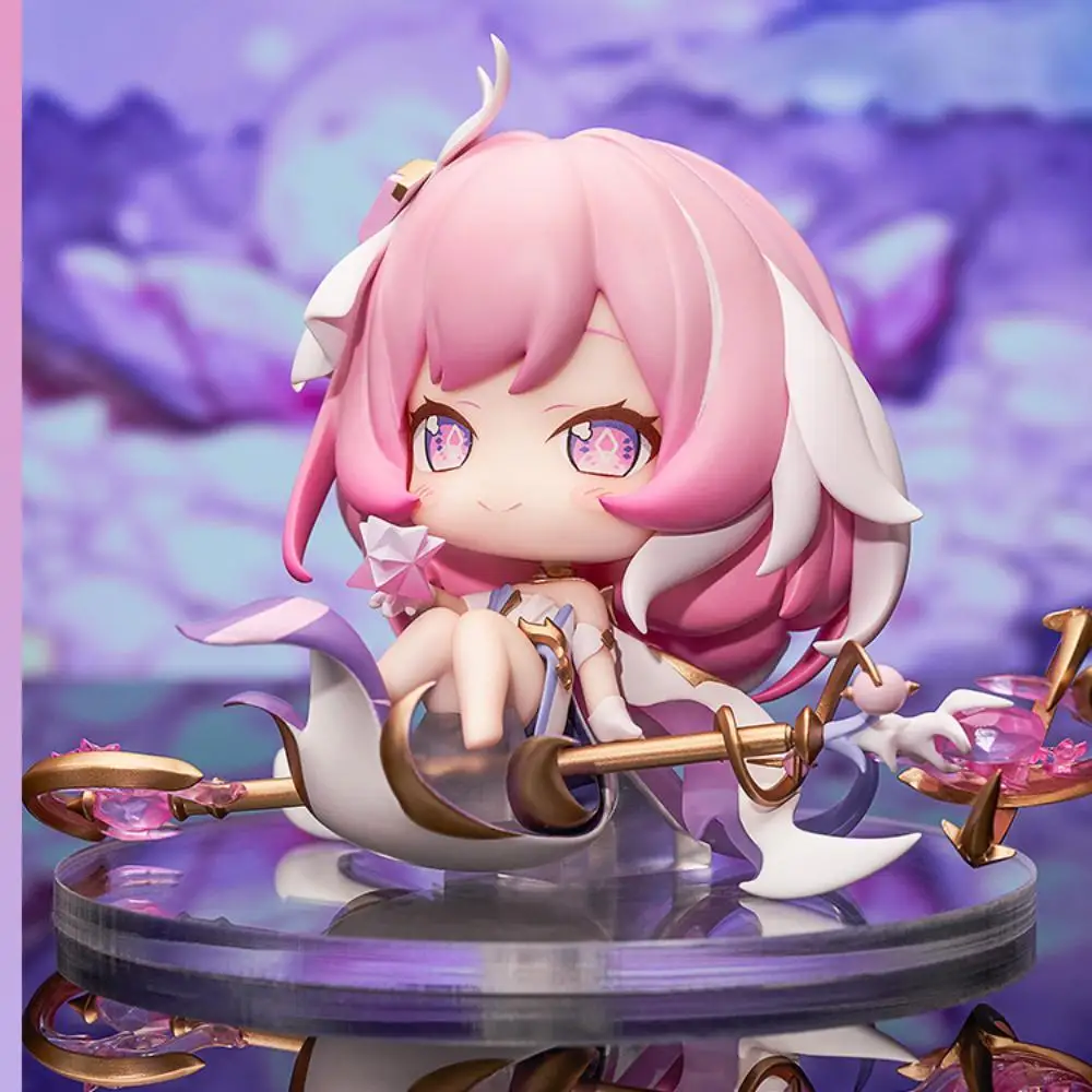 

Honkai Impact 3 Elysia brand new Q version Garage Kit Sitting posture figurine game periphery model Desktop ornament toy gifts