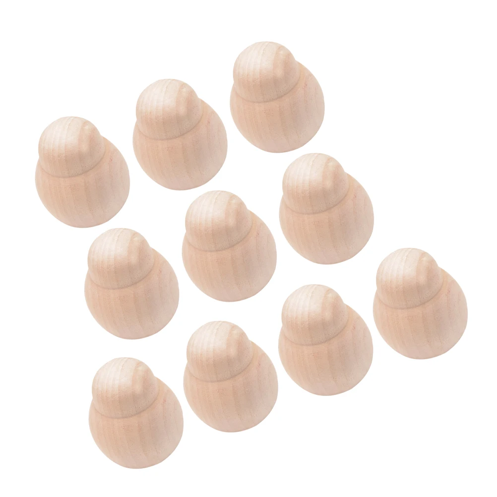 

10pcs Wooden Beetle 48x37mm Unfinished Craft DIY Painting Peg People Garden Decor Wooden People Craft Graffiti Manual
