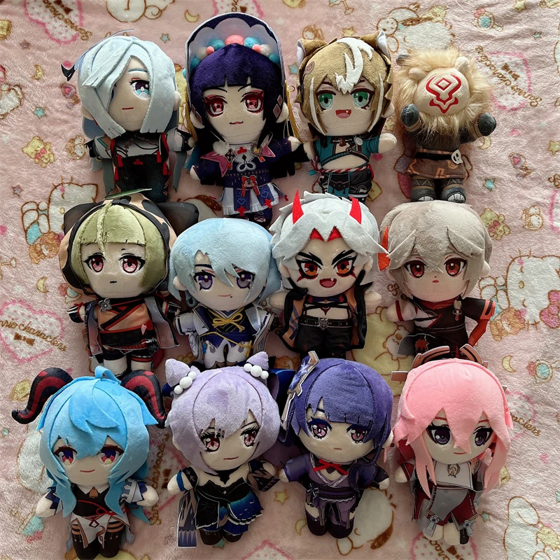 Fast Delivery 20cm Genshin Impact Ayato Sayu Doll Stuffed Anime Plush Toy Kazuha Yae Miko Scaramouche Cosplay Props Plushies