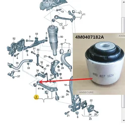 Front Lower Control Arm Bushing Suspension Guide Rubber Bush For For Audi A6 C8 A7 A8 D5  Q5 Q7 Q8 VW Touareg  4M0407182A