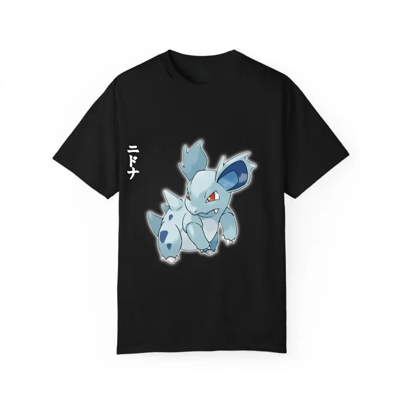 

Pokemon Nidona T-shirt, unisex, men's top, Harajuku Y2K style, new streetwear for summer 2026.