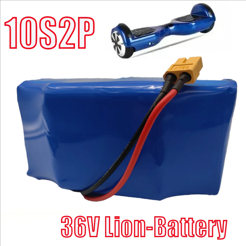 

18650 36V, 12Ah, 10S2P Battery Packs, Rechargeable Lithium Ion Battery for Self Balancing Electric Scooter, HoverBoard Monocycle