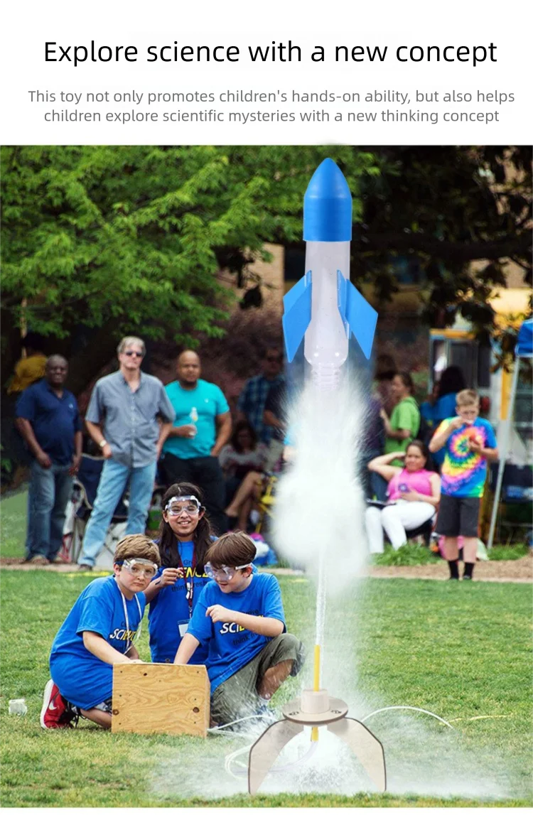 DIY Rocket Sprinklers Toys Water Splash Rocket Outdoor Water Play Toy DIY Science Experiment Kit & Education Model Toy For Gift