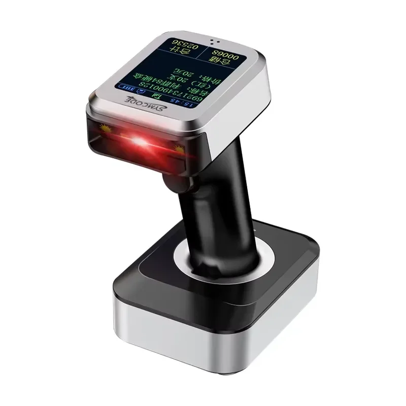 for Symcode MJ-1902 Handheld 2D Wireless Barcode Scanner with LED Laser Light Source 1.8 TFT Display USB Type-C Interface 300