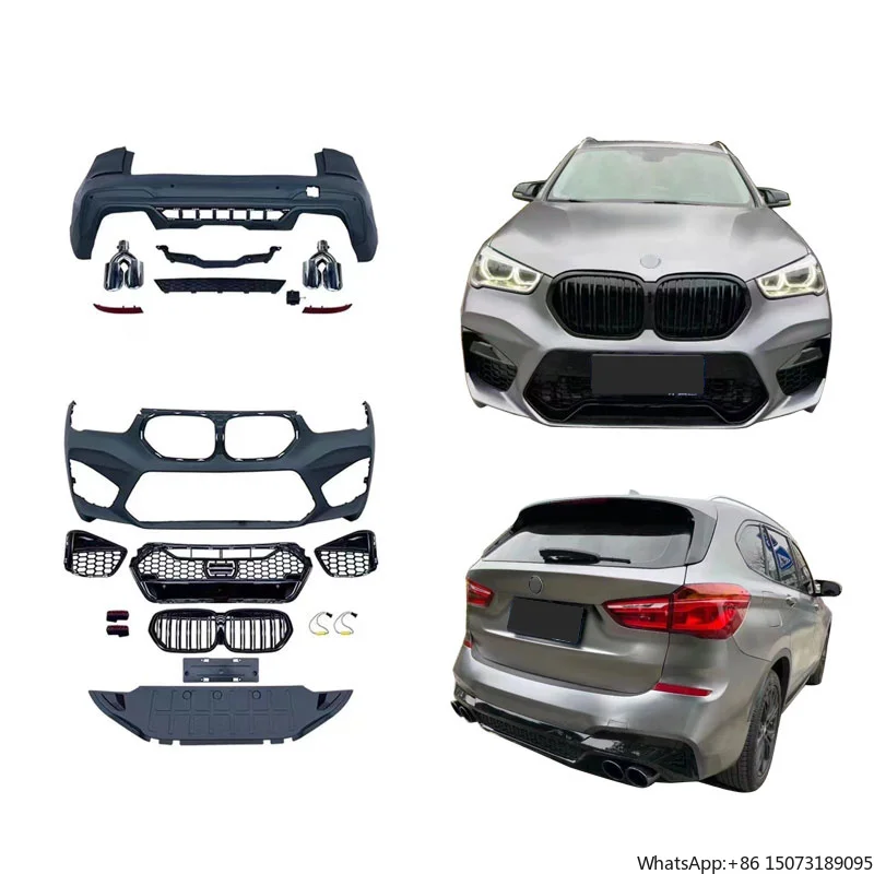 CLY Car Body Kit for  X1 F48 F49 Upgrade G08 X3M Body Kit Front Bumper Diffuser Exhaust Pipe