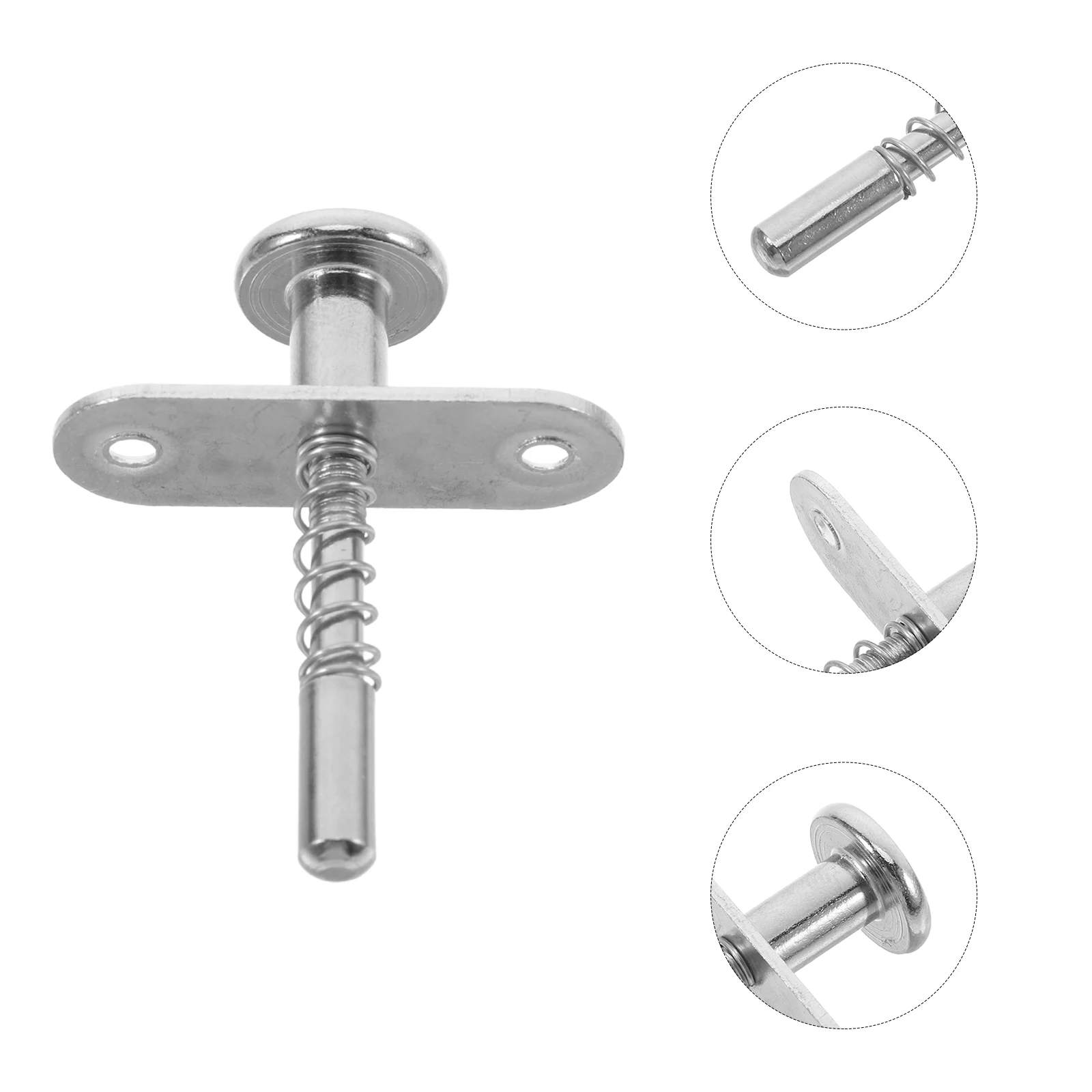 

4pcs Spring-Loaded Stainless Steel Plunger Latch Cabinet Cupboard Hardware Bed Frame Support Crib Height Adjustable Rod