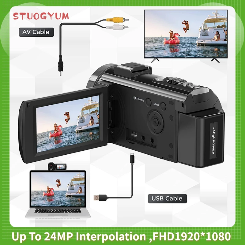 

Professional Camera Camcorder Full HD 1080P Digital Vlogging Camera Videokamera 30 FPS Photographic Cameras With 3 Inch Screen