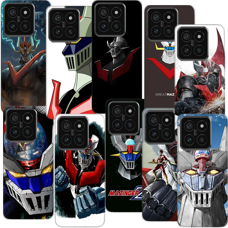 Manga Mazinger Z Anime Clear Phone Case For Xiaomi Poco F6 F5 Pro F3 X5 X4 NFC F4 X3 GT M5 M5S M4 M3 Pro F2 F1 Cover Coque Hard