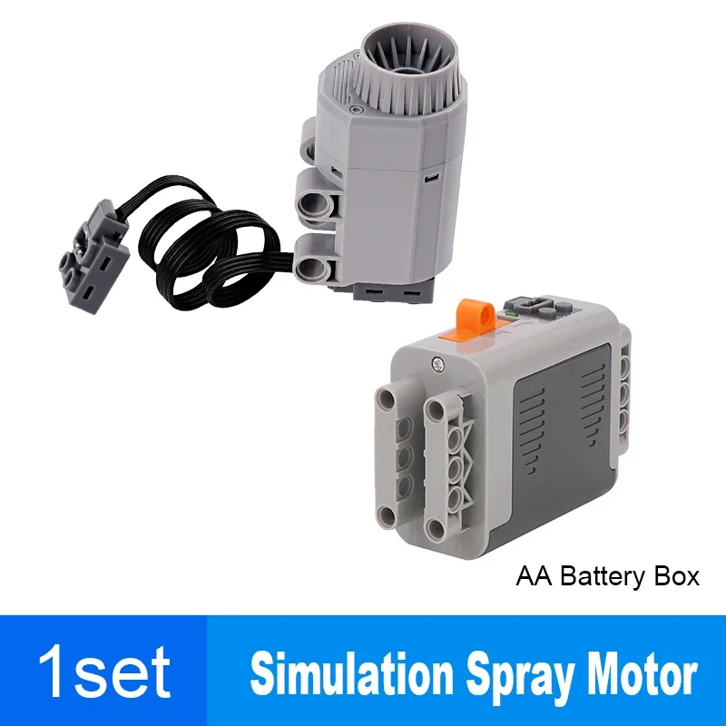 New MOC Smoke Exhaust Motor Simulated Spray Effect Building Blocks Car PF Model Parts Power Functions Technical Motor