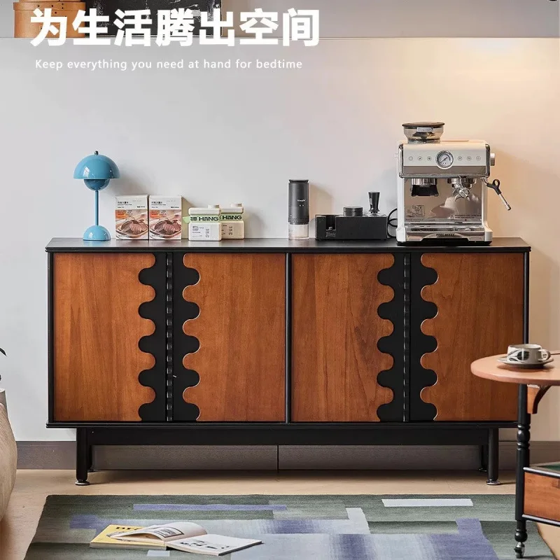 خزانة خشبية صلبة من العصور الوسطى، خزانة جانبية لتناول الطعام فرنسية قديمة، خزانة تخزين، عرض تخزين غرفة المعيشة، جدار تخزين