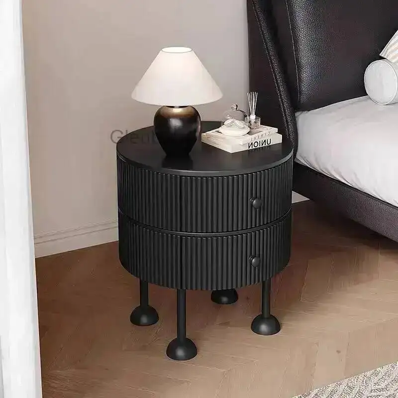 Storage Italian Drawer Aesthetic Nightstand Simple Modern Bedside Table Luxury Trendy Comodini Camera Letto Bedroom Furniture
