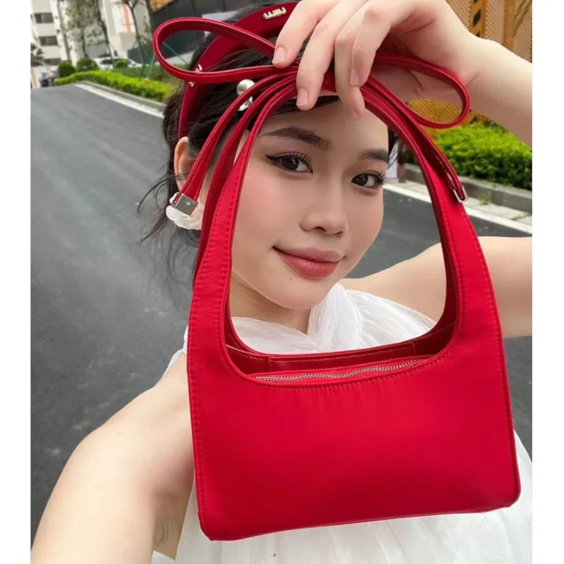 JIAERDI Vintage Red Hand Bag Purse Women New Sweet Cool Hot Girls Portable Handle Wallets Female Retro Cute Y2k Bags Aesthetic