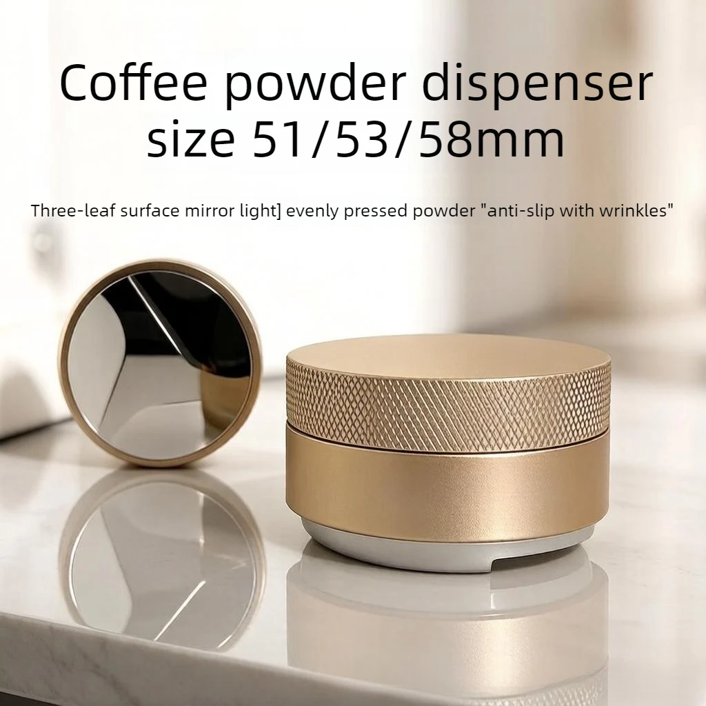 

Coffee Distributor Espresso Distribution Tool/Leveler 3 Angled Slopes Adjustable Palm Tamper Fits 51/53/58mm Portafilter