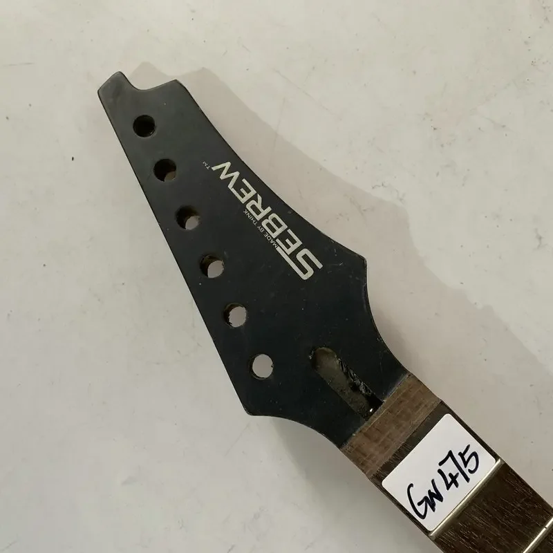 GN475 Floyd Rose Electric Guitar Genuine Sebrew Unfinished Guitar Neck Surface Damaged,Cracks and Scratches 1 Frets Missed