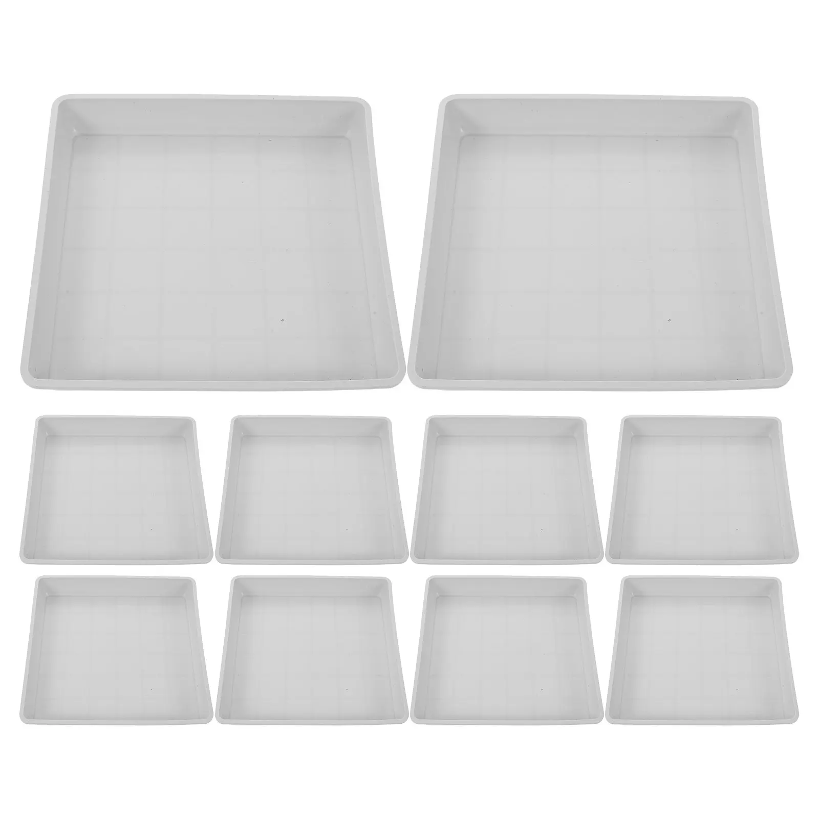 10Pcs Square Plastic Flower Pot Drip Tray Leakproof Indoor Outdoor Plant Saucer for Balcony Garden Plants Flower Pot Drip Trays