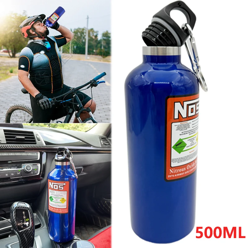 

500ML Portable Large Capacity Water Bottle Sports Water Bottle Gym Cycling Cup 304 stainless steel Nos Camping Men Water Kettle