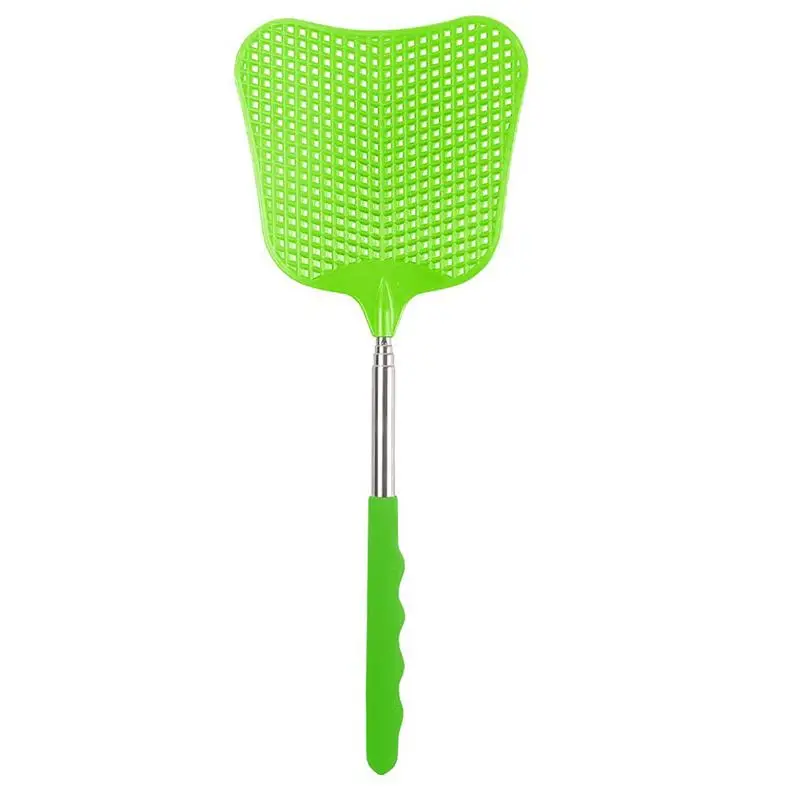 

1piece Extendable Fly Swatter Durable PP Material Long Handle Fly Killer Kit Fly Mosquito Prevent Tool With Steel Handle