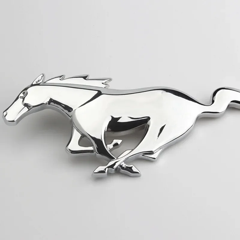 20x7.5CM Car Front Grille Trunk Sticker Metal Running Horse Badge Emblem For Mustang 2.3T Shelby GT350 GT500 GT 2015-2017