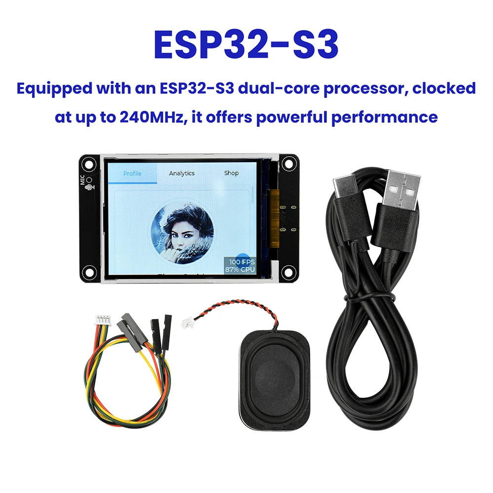 

ESP32-S3 Development Board WiFi Bluetooth Intelligent Display Screen 2.8 Inch TFT Module Touch Screen Supports Xiaozhi Type-C