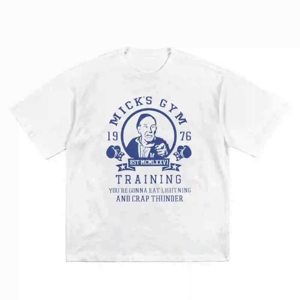 Mick's Gym Eat Lightning Crapp Thunder Short Sleeve Tee 100% Cotton T-Shirt