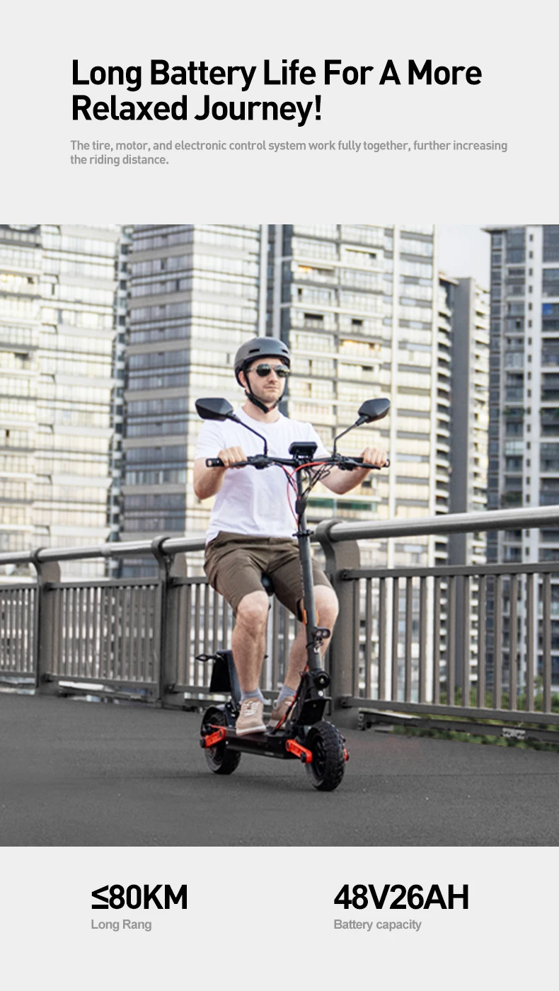 JOYOR S8E Elektroroller für Erwachsene, 48V26AH Akku, E-Scooter, 10 Zoll Offroad-Reifen, E-Mountain-Scooter – Detail 5