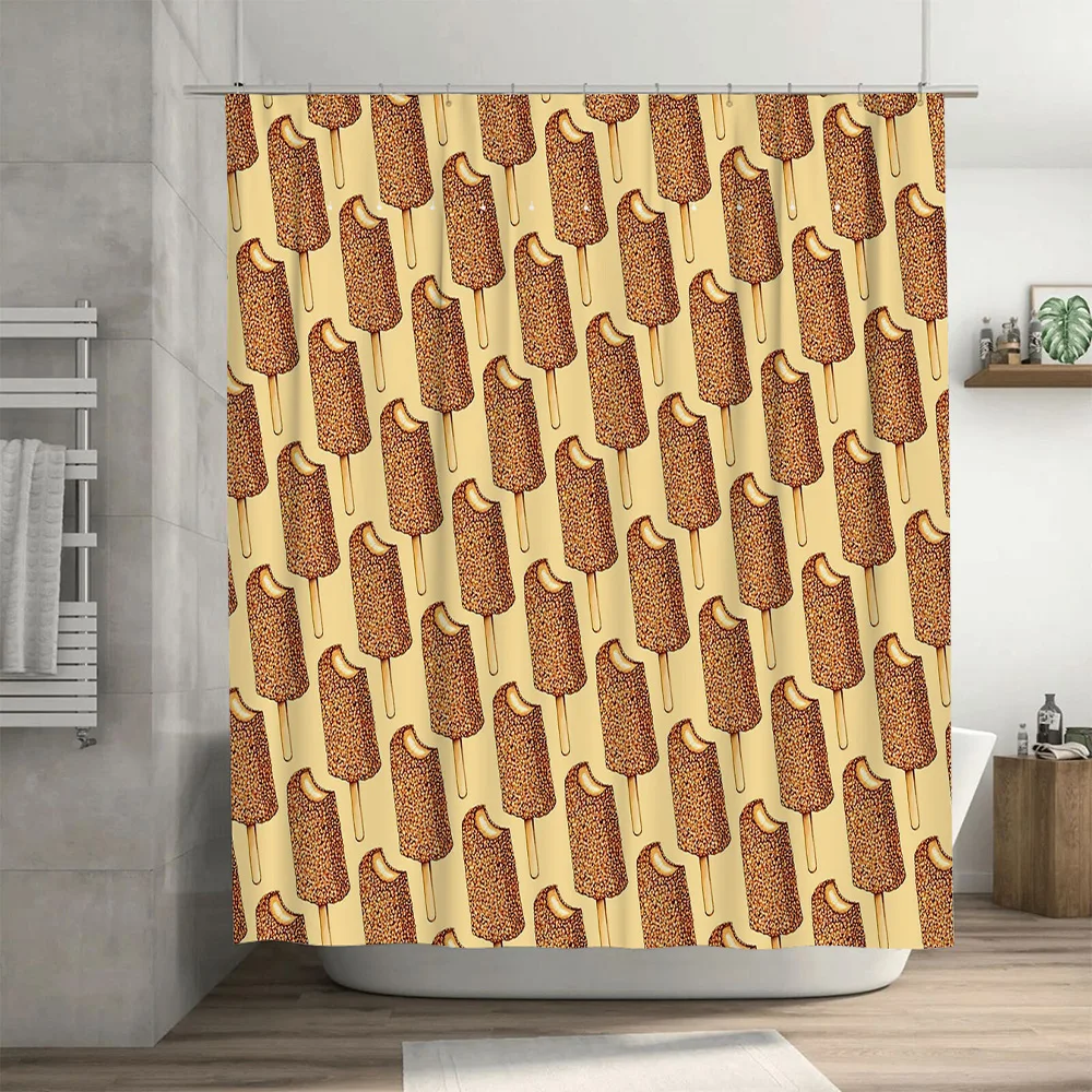 ستارة حمام بطبعة الفهد، نمط حيوانات الغابة، ديكور الحمام، بطانة حديثة قابلة للغسل مقاومة للماء