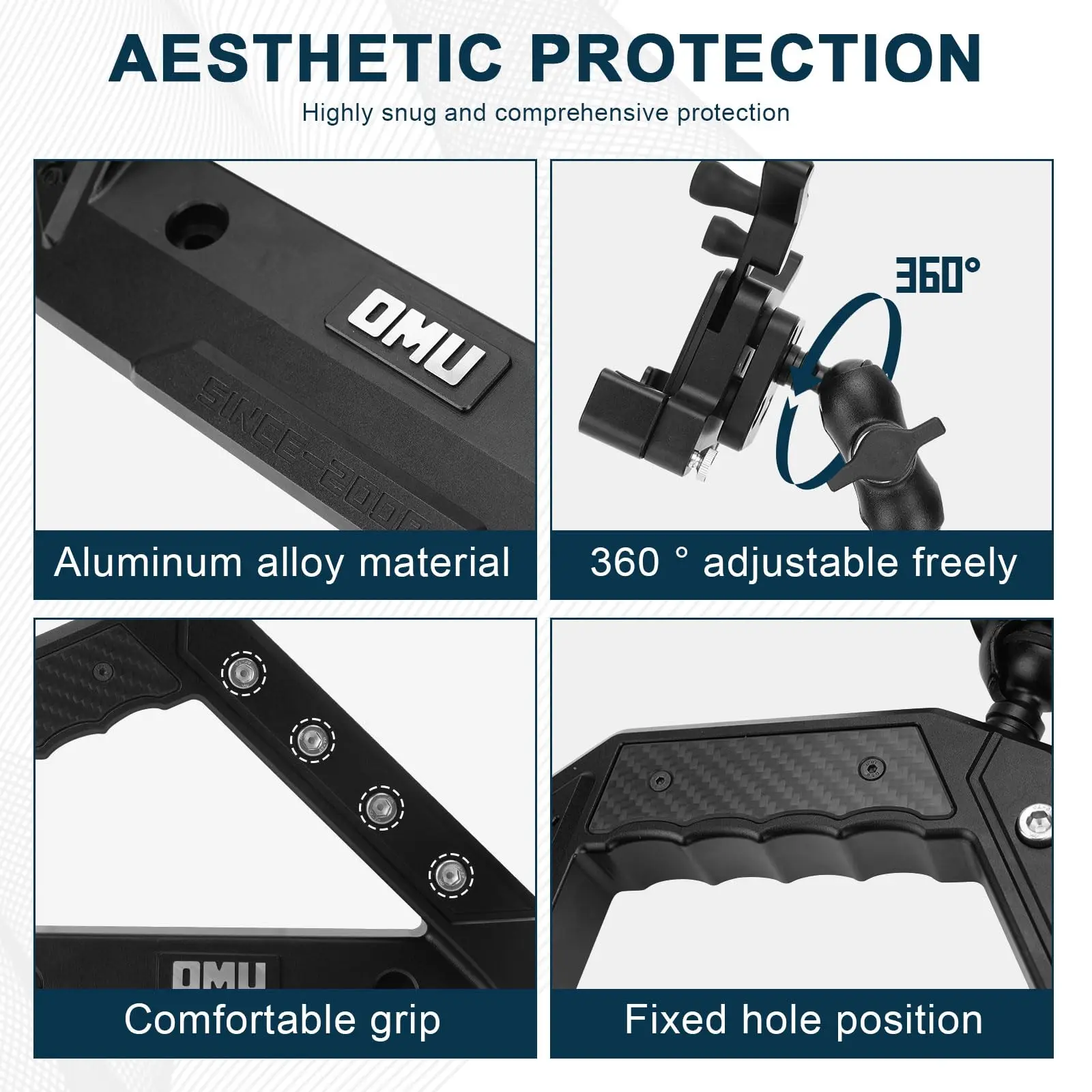 OMU 4x4 سبائك الألومنيوم وحدة التحكم المركزية مسند الذراع المقبض المقبض الهاتف جبل لفورد برونكو 2021-2023 قطع الغيار الداخلية #6