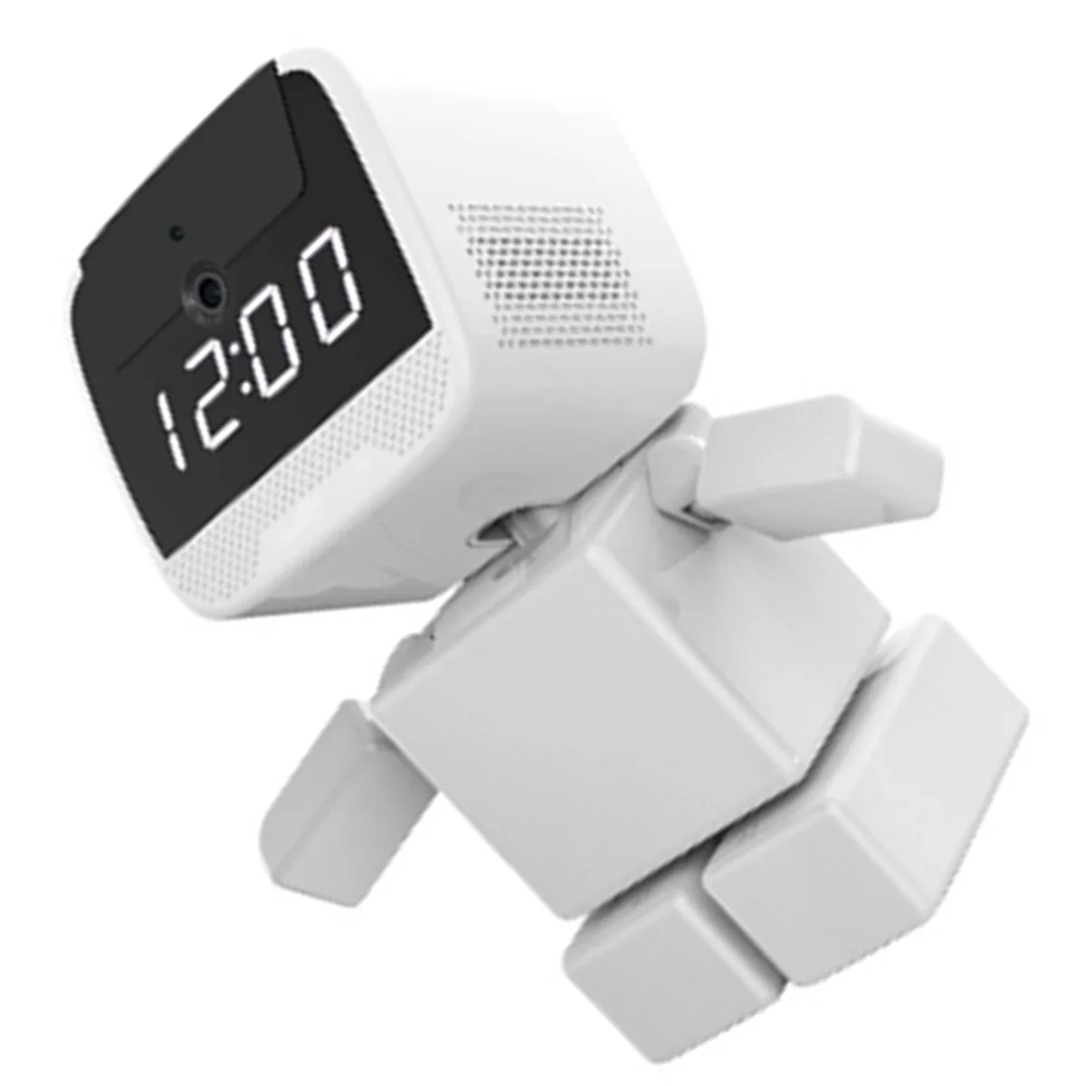 

JDLQ Дисплей времени Беспроводная PTZ IP-камера Робот WIFI 360-градус Без мертвого угла Ночное видение Умная HD-камера Американская вилка