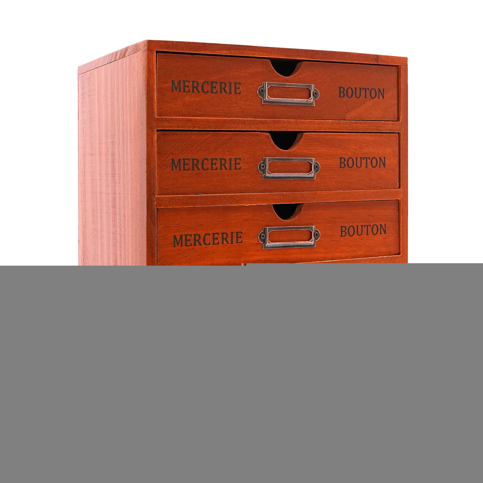 5-Drawer Desktop Organizer – Wooden, Brown. Ready To Use, Sturdy. For Teachers/Professionals, Office/Home, Easy To Clean