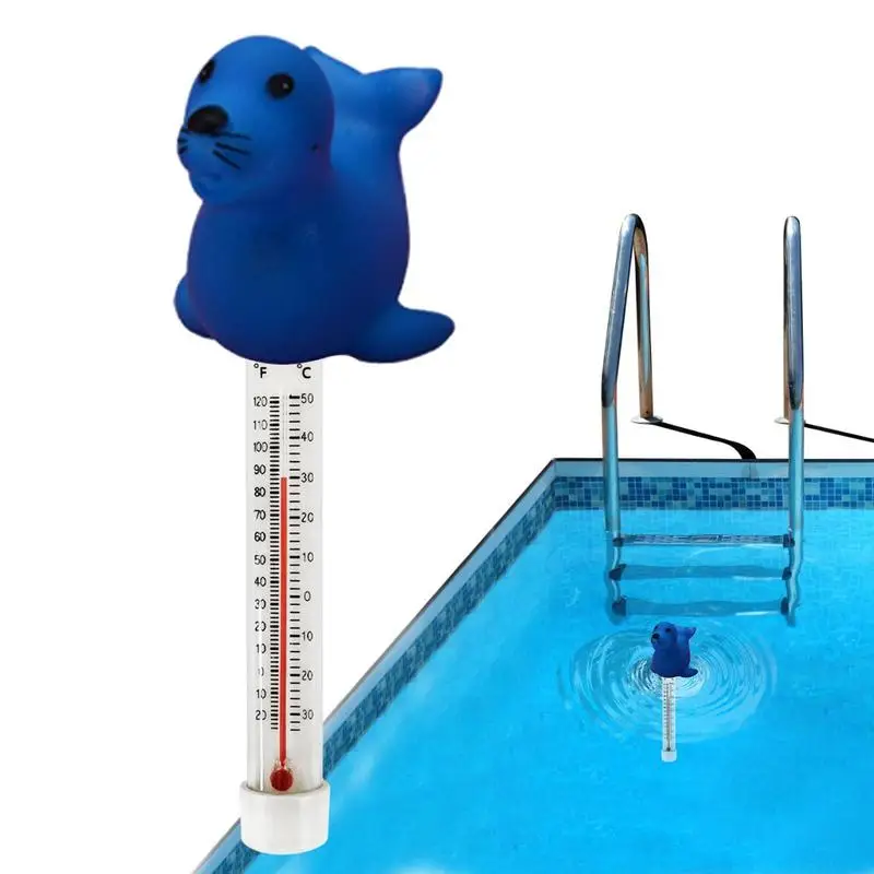 Floating Pool Thermometer Cartoon Animal Temperature Large Size Easy Read Thermometer For Pool Spa Pond Water Temperature