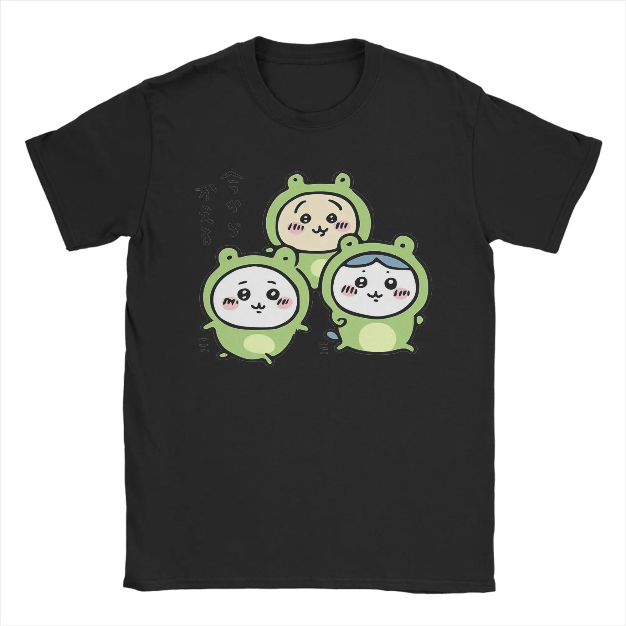 Chiikawas and Friends Frogs Hachiware Usagi T-Shirts for Men Funny Cotton Tees Crewneck Short Sleeve T Shirt Summer Clothes
