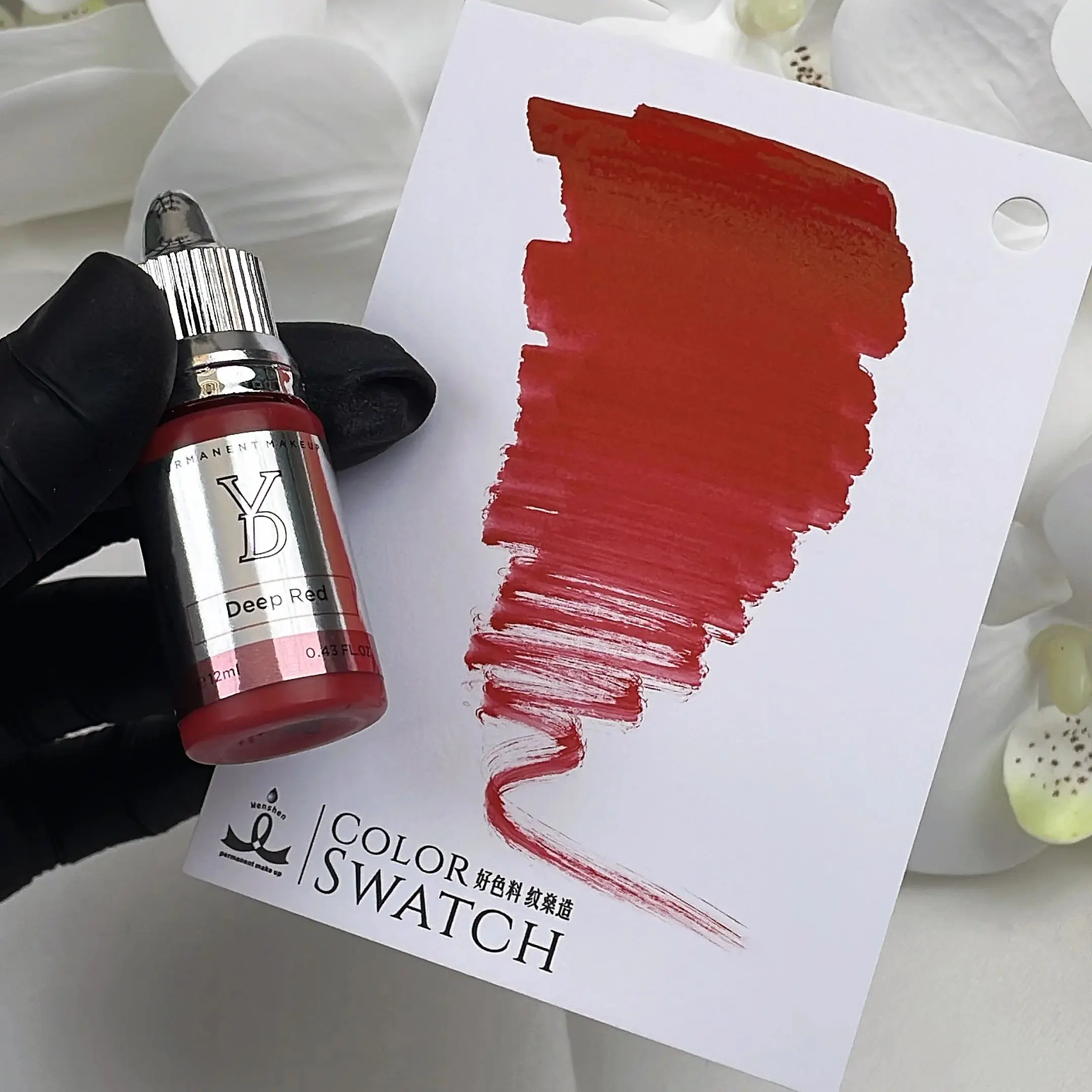 

YDPMU REACH Certified Deep Red Lip Pigment 12ml Semi Permanent Makeup Tattoo Ink Microblading Lip Color Tint for Mature Women