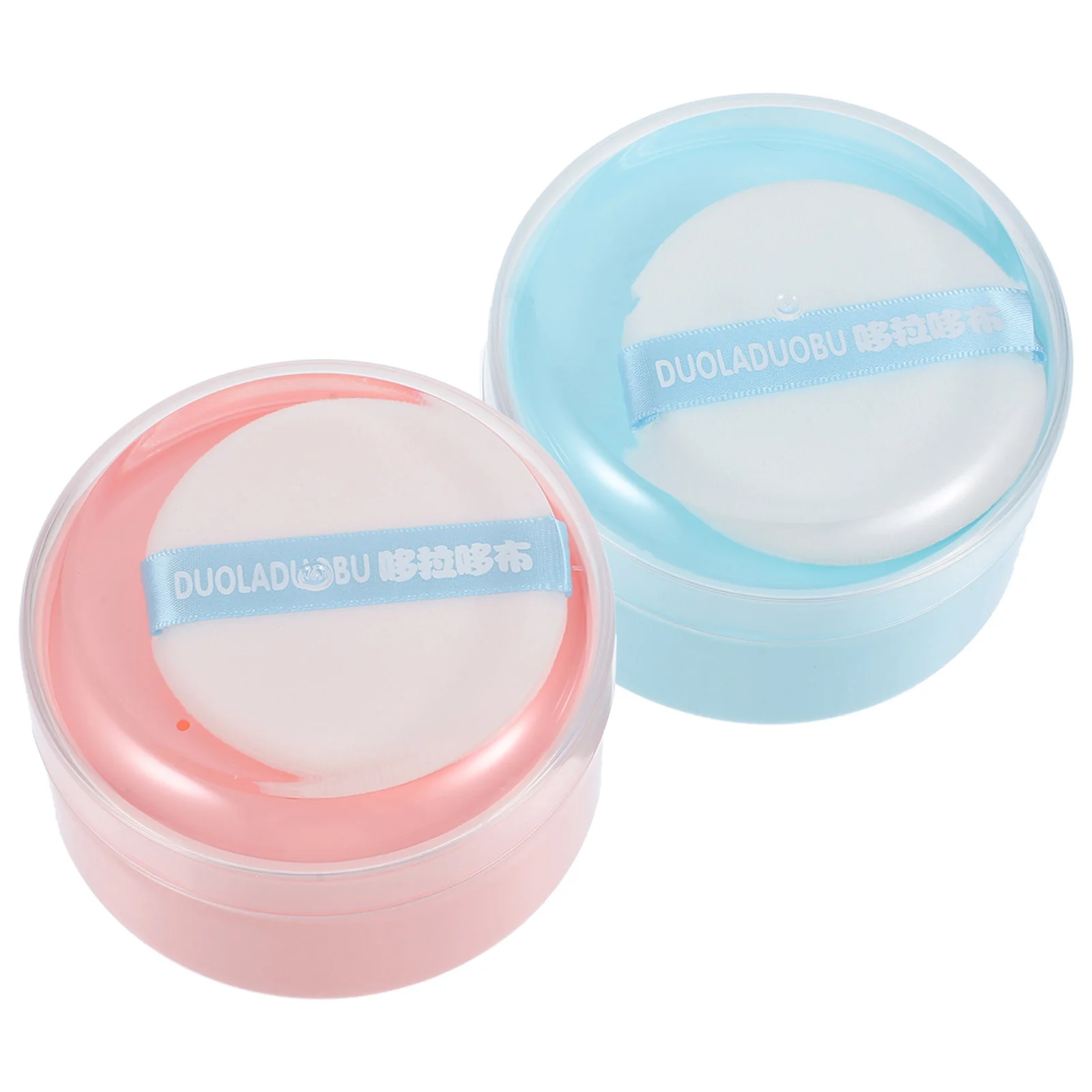 

2 Pcs Fluffy Body Powder Puff Loose and Container Empty Talcum Powder/heat Rash Box Newborn