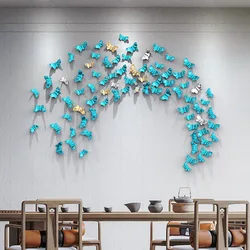 Plastic ABS perforation-free wall decoration butterfly wall decoration New soft wall decoration
