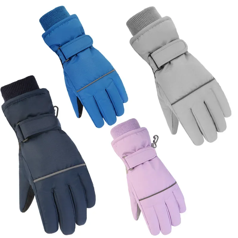 Guantes cálidos de invierno para niños y niñas, manoplas impermeables a prueba de viento con dibujos animados, esquí, ciclismo, escalada, al aire libre, 2024