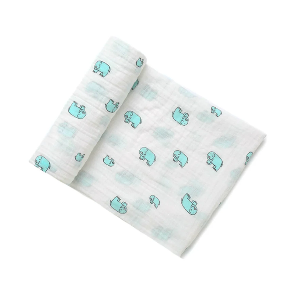 Newborn Baby Infant Muslin Gauze Cotton Swaddle Blanket Wrapping (Littie Bee)