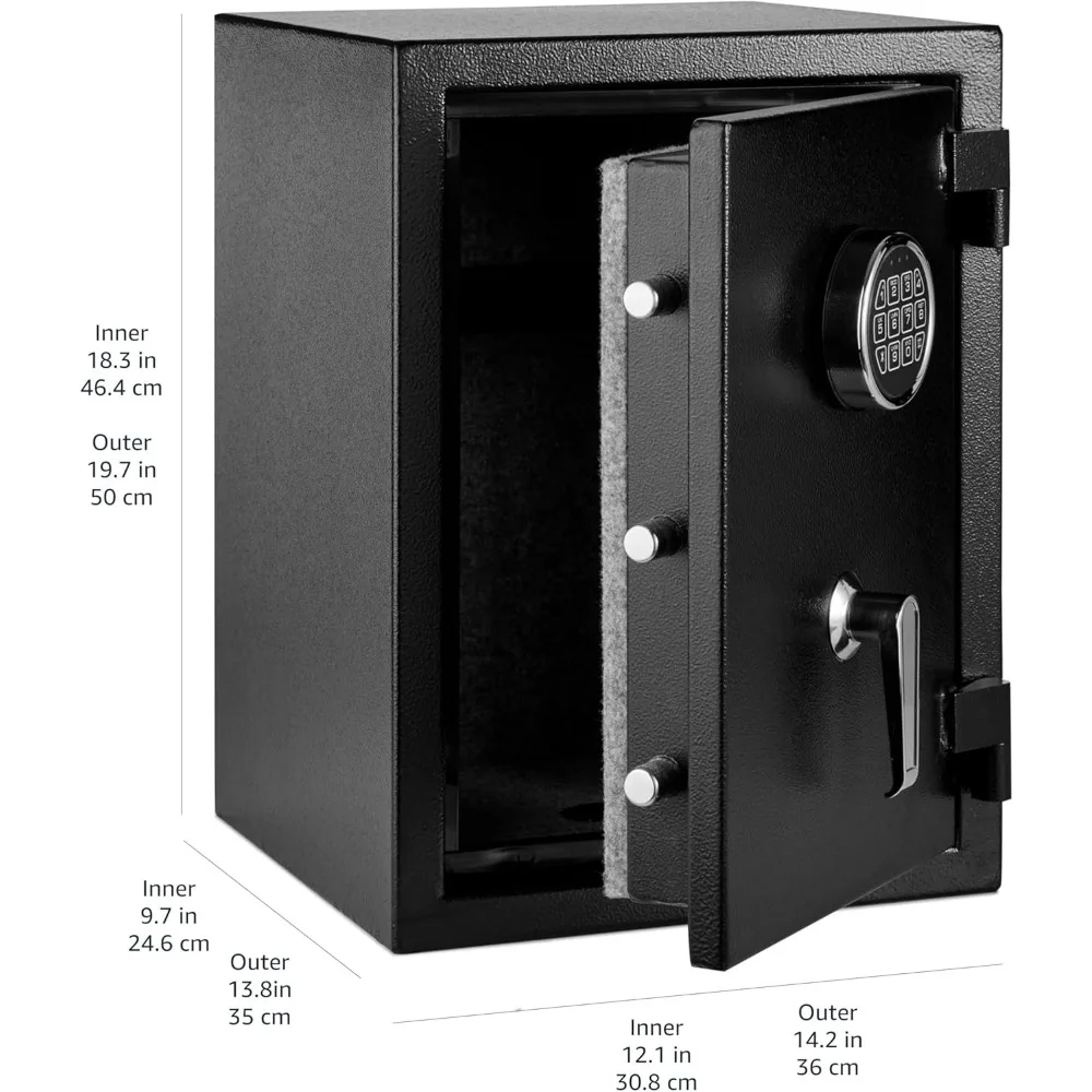 Caja fuerte con teclado electrónico ignífugo para proteger objetos de valor y documentos, 14,17 pies cúbicos