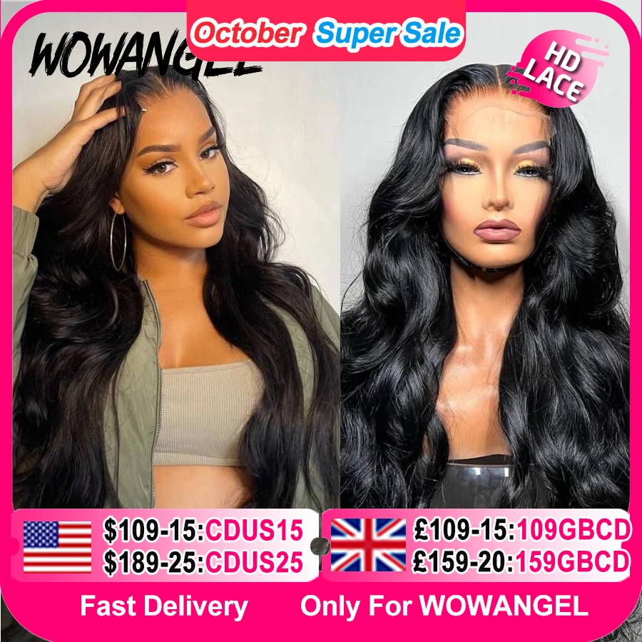 Wow Thiên Thần 250% Real HD Đóng Kín Bằng Dây Tóc Giả 7X7/6x 6/5X5 HD Đóng Cửa Tóc Giả Sóng Thân Trước nhổ 100% Tóc Glueless Dành Cho Nữ