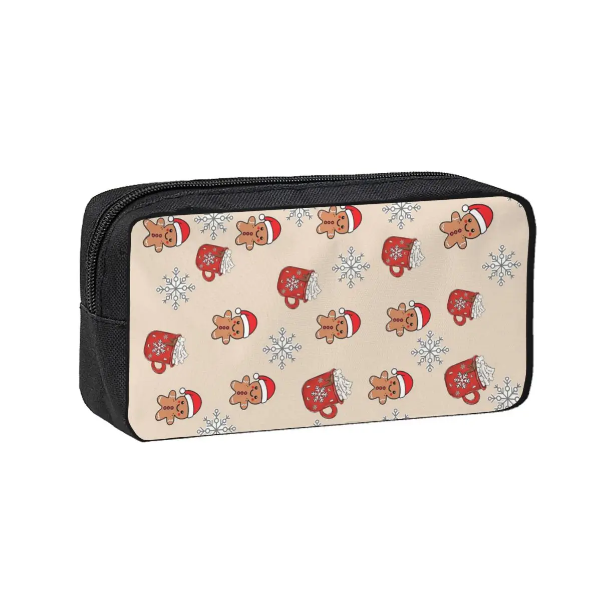 Merry Christmas Tree And Gingerbread Men Pencil Cases for Students Gifts Pen Box Pencil Bag Pencil Pouch Pen Holder