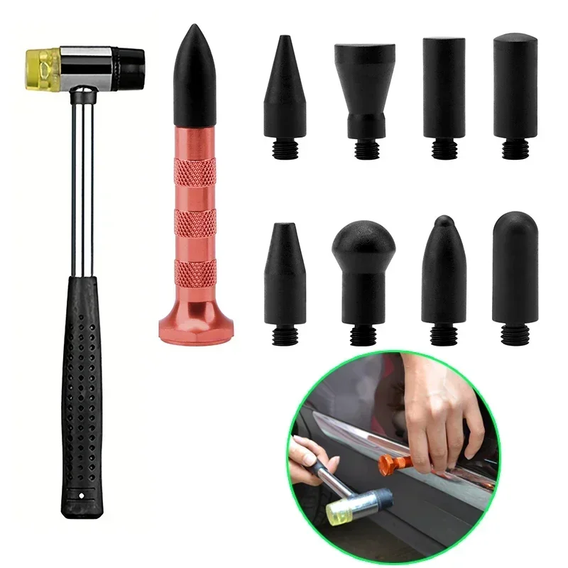 Car Body Paintless Dent Repair Kit Auto Hook Rods Fender Door Dings Dent Slide Hammer Disassembly Tools for Automotive Workshop