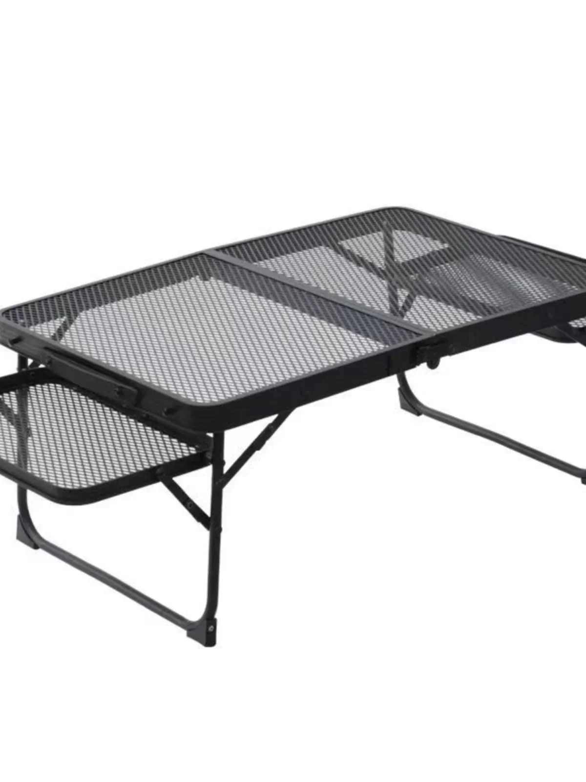 Outdoor portable easy to store picnic camping aluminum alloy iron mesh folding table small