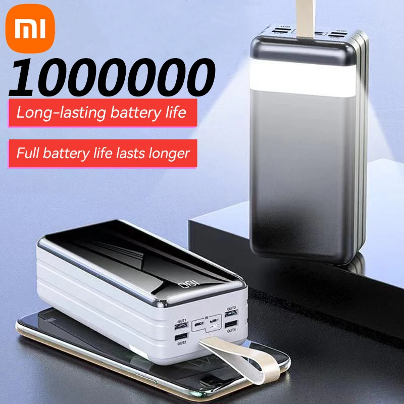 Xiaomi 100000mAh power bank large capacity fast charging laptop mobile phone backup power supply compatible with iOS and Android