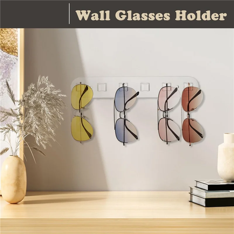 

T99C-Настенный держатель для очков, комплект из 2 шт., органайзер для солнцезащитных очков, акриловый дисплей для солнцезащитных очков для подвешивания нескольких очков